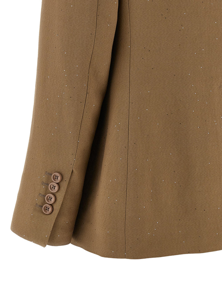 Herno Micro Sequin Blazer BlazerS - Beige | c4cc011e9304005854bcc27442ec56f48b4889f2