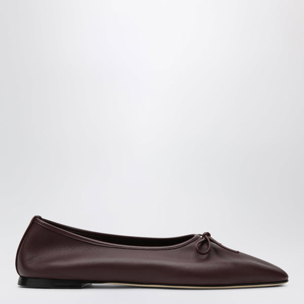 Burgundy Leather Gala Ballet Flats