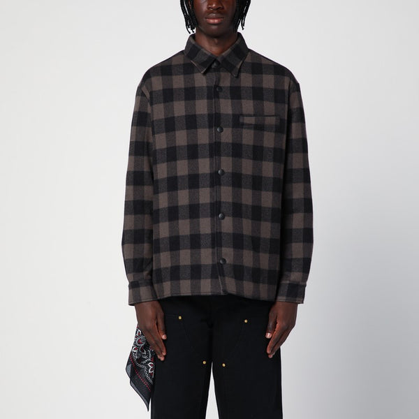 Check Pattern Wool And Cashmere Overshirt