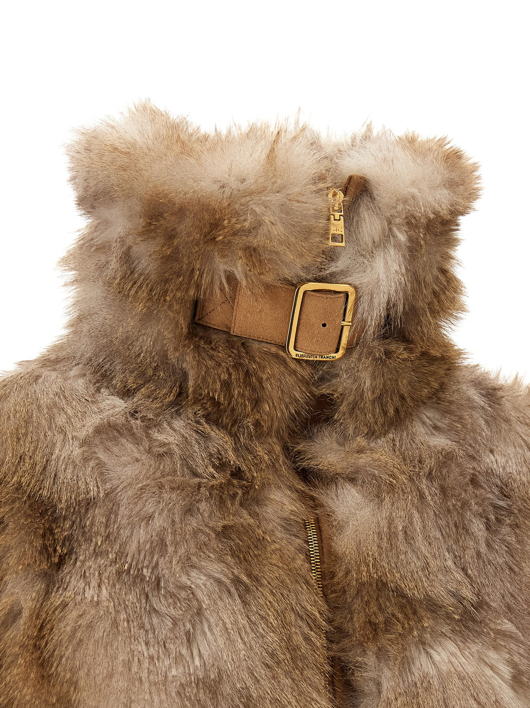 Elisabetta Franchi Bustier And Belted Jacket Puffer Jackets - Brown | 3b21dbd64c7f93f6583047eacdf57f327a43f5b8