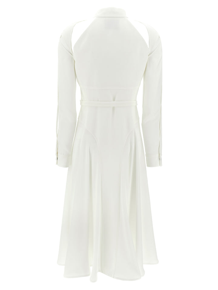 Cut-Out Chemisier Dress Dresses White