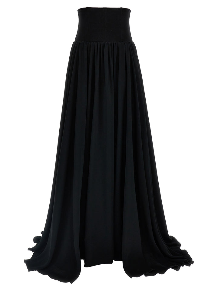 Long Corset Skirt Skirts Black