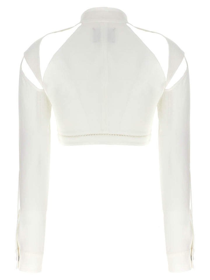 Top Cropped Cut Out Tops White