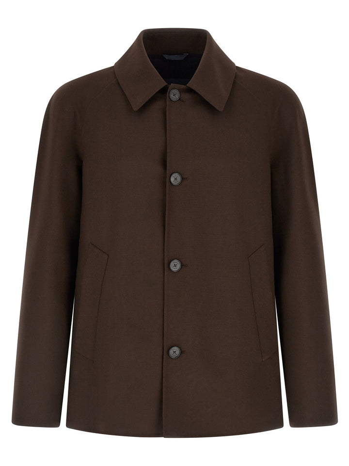 Herno Cool Wool Jacket Puffer Jackets - Brown | e7ce6fa4510ed2d164d6eae436d43276478460b0
