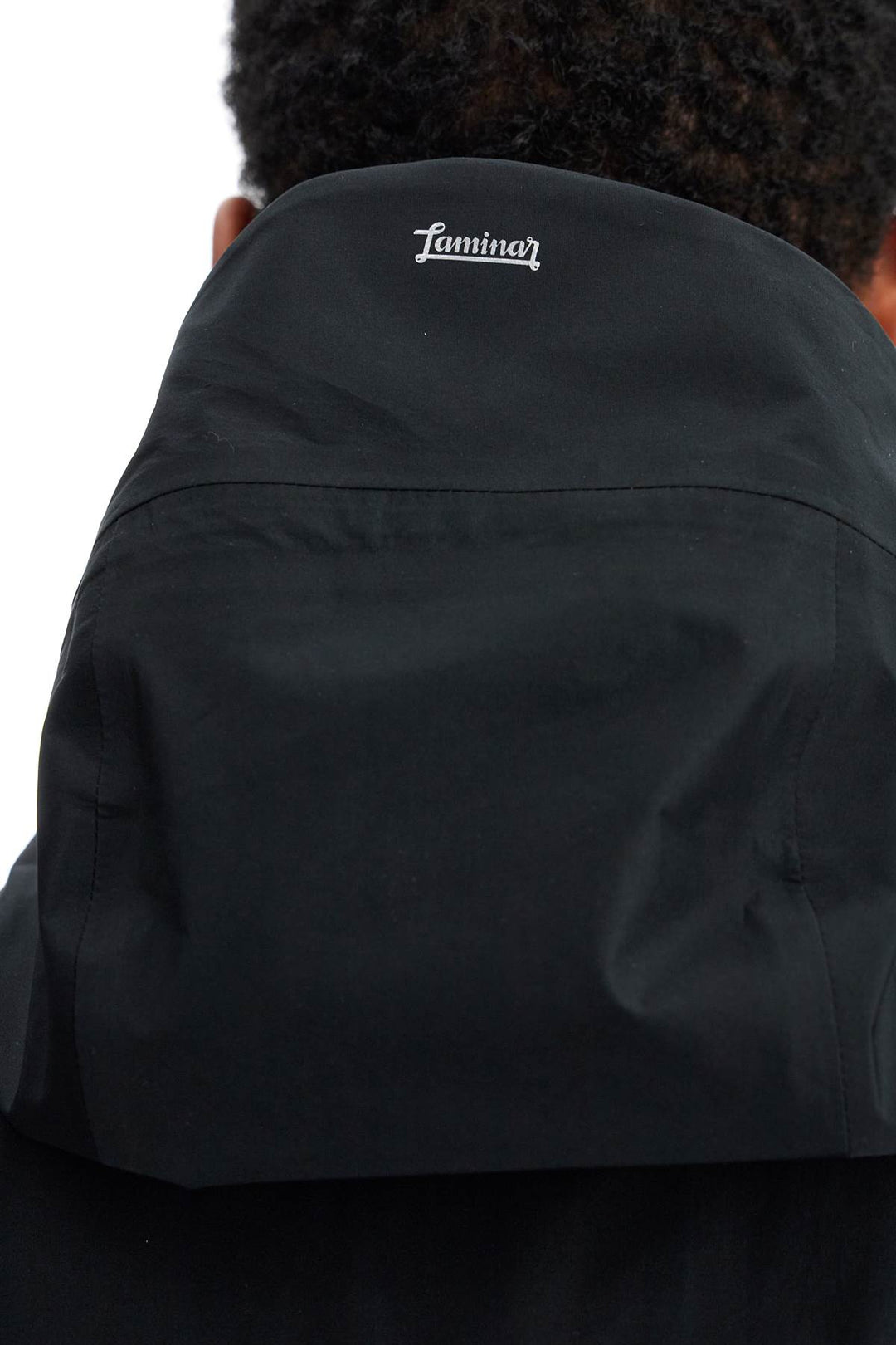 Short Black Waterproof Jacket For Men In Polyester With Hood