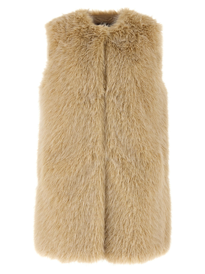 Herno Faux  Vest Fur - Beige | ed7d52c28ae8554f5dc0382d3a71bd82e3a4f81c