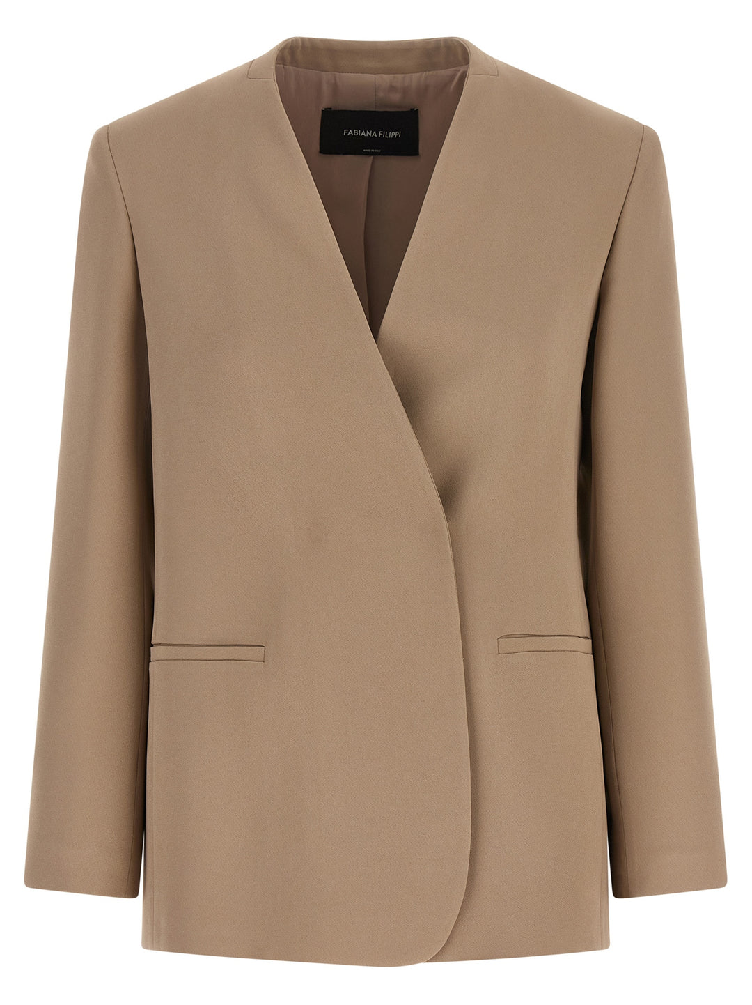 Fabiana Filippi Twill Blazer BlazerS - Beige | 12192f83bfef78391133bf55cd66a162ef1046a7