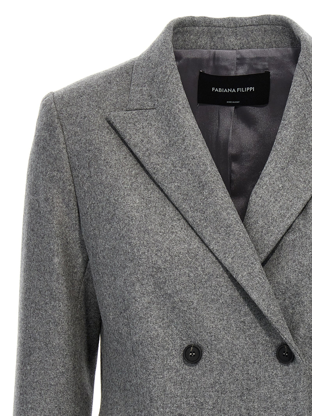 Double-Breasted Flannel Blazer Blazer And Suits Gray