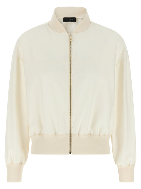Insert Bomber Jacket Puffer Jackets White
