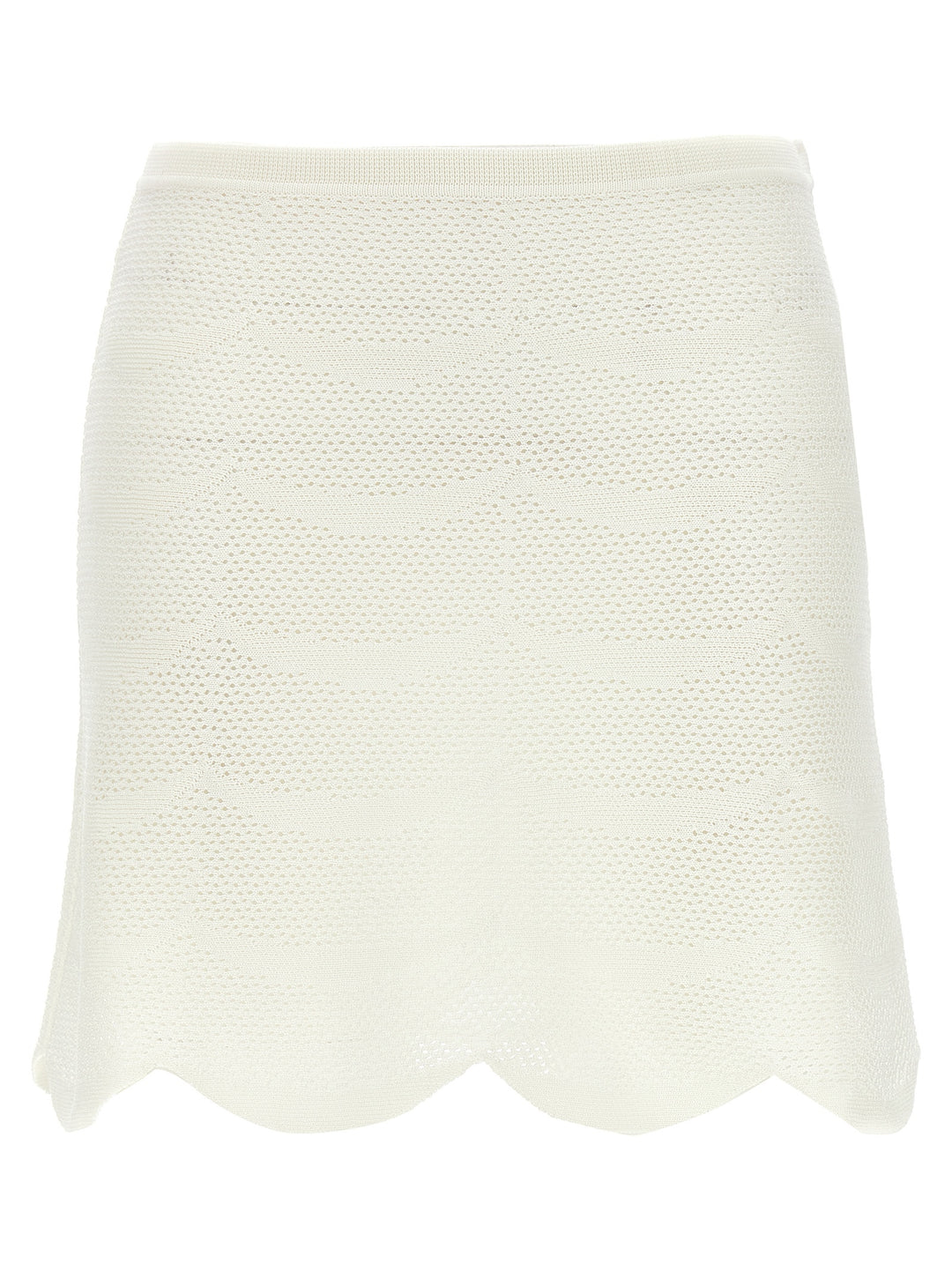 Crochet Mini Skirt Skirts White