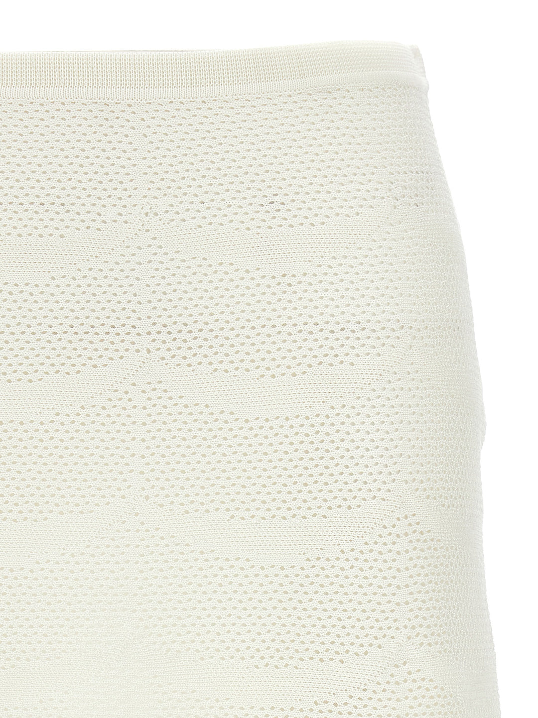 Crochet Mini Skirt Skirts White