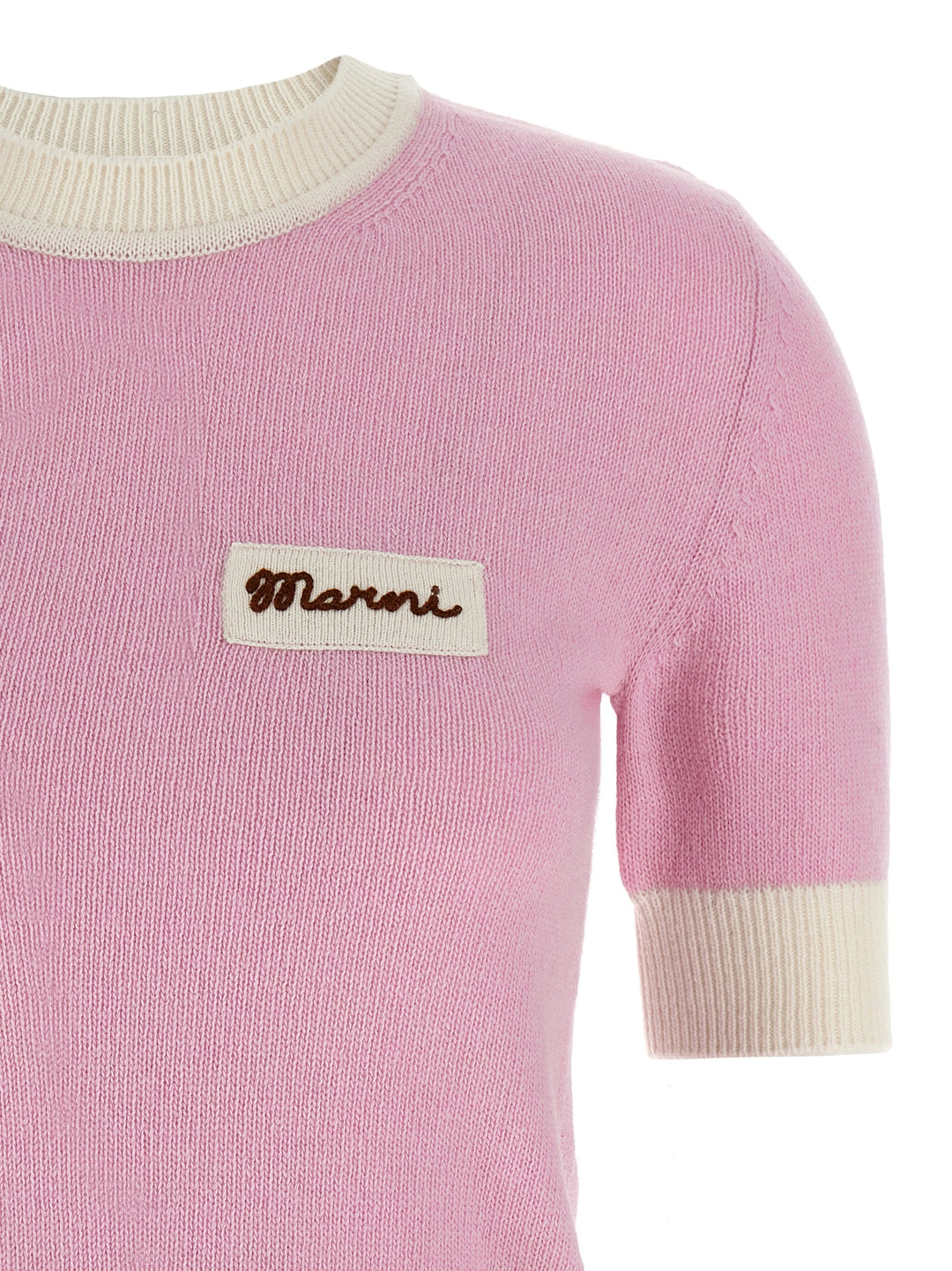 Marni Cropped Sweater Sweaters and Cardigans - Pink | 8c585f464a024e8ff15e4979cfa22b6863edfbf9
