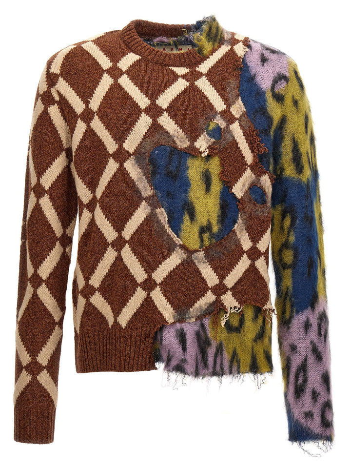 Needle Punch Two In One Sweater, Cardigans Multicolor