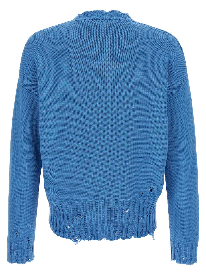 Marni Logo Embroidery Sweater Sweaters and Cardigans - Blue | 33dc899c15237a394041eb74251f601827417b84