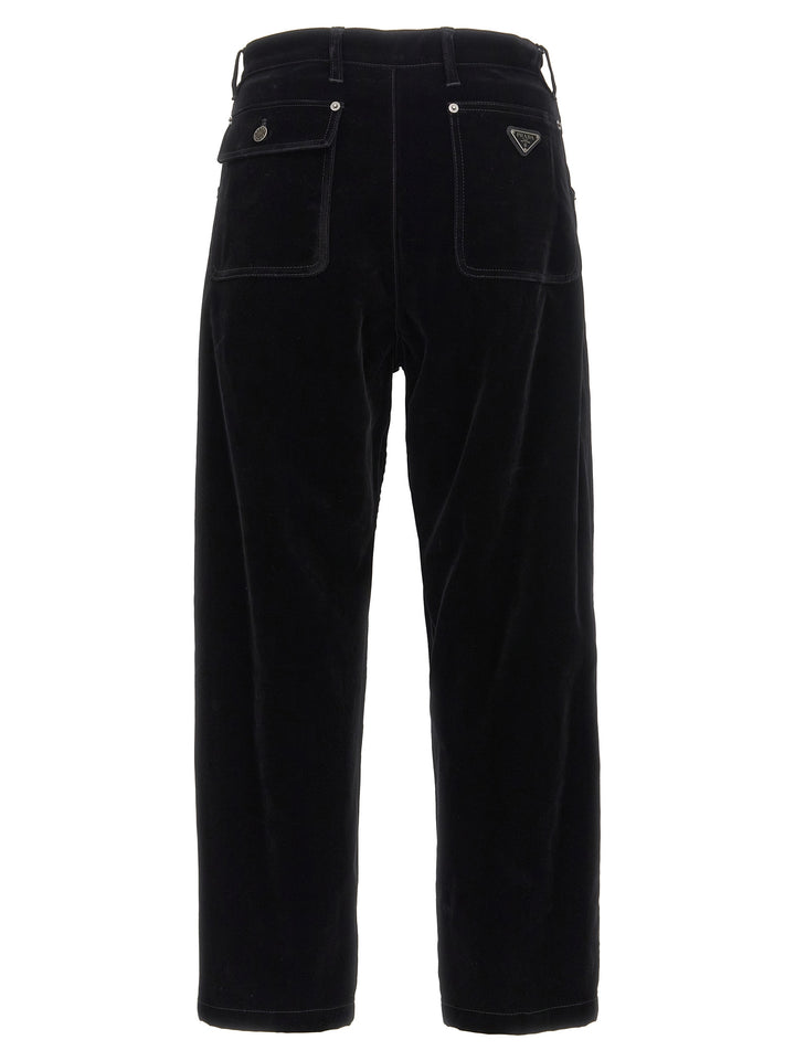 Prada Velvet Pants - Black | c173388b1fdd507fe83752f1df741fecbd57e1a7