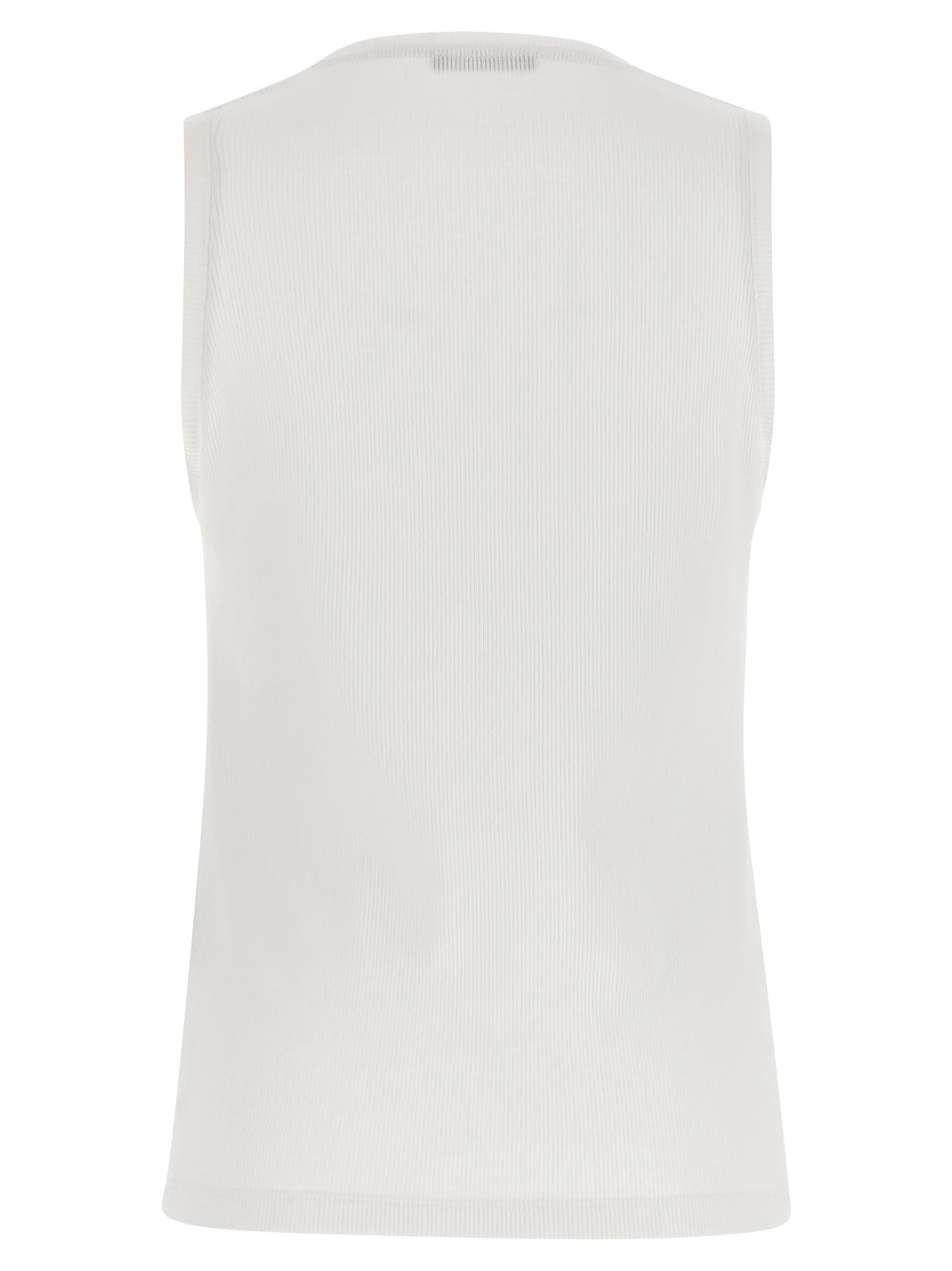 Balmain Logo Embroidery Tank Top Tops - White | f70946a020bd92fb4f8e2d4961a10e00bff46b06