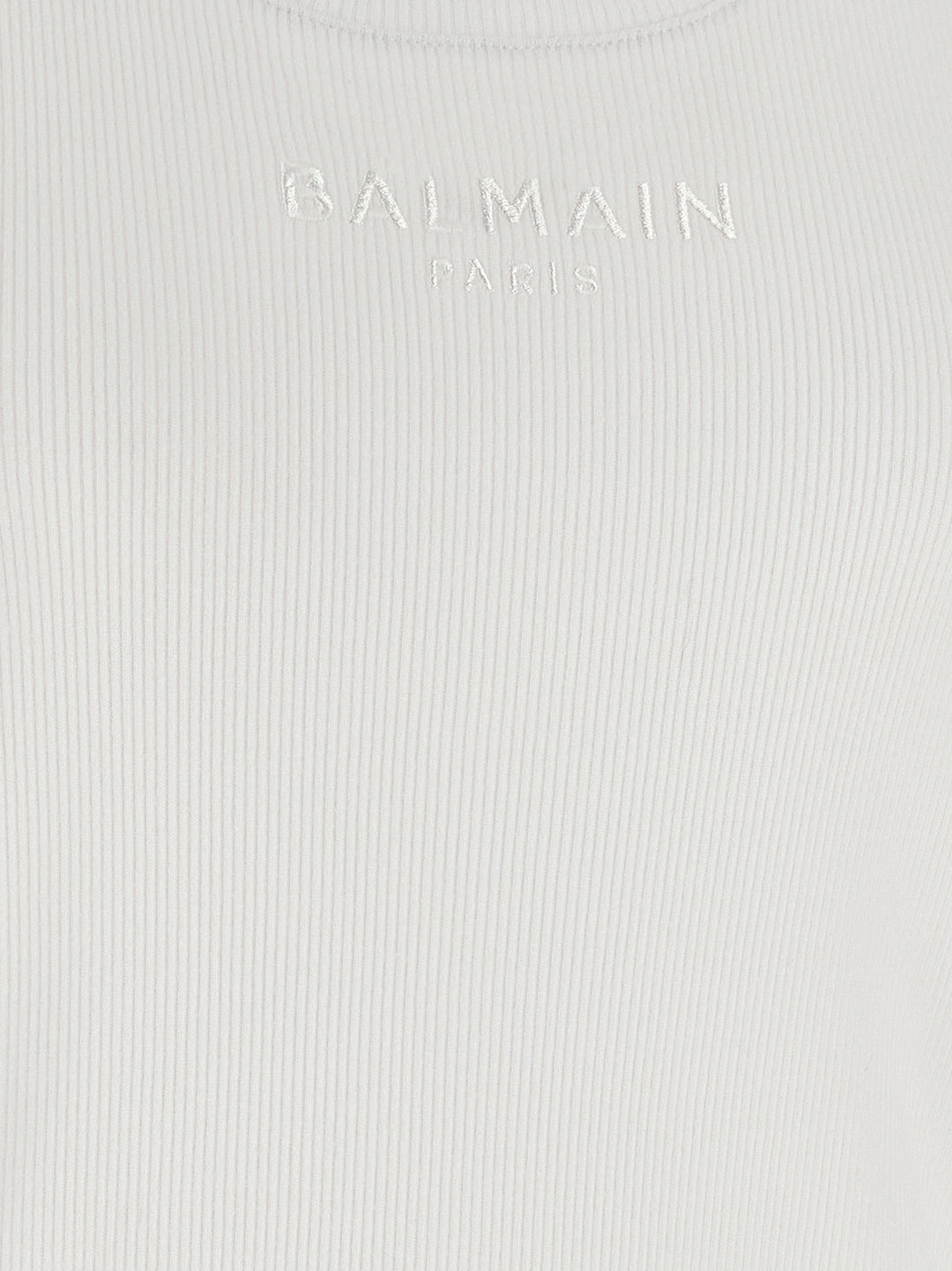 Balmain Logo Embroidery Tank Top Tops - White | 2a32d027747c7a13544c1f6b507218979b6da128