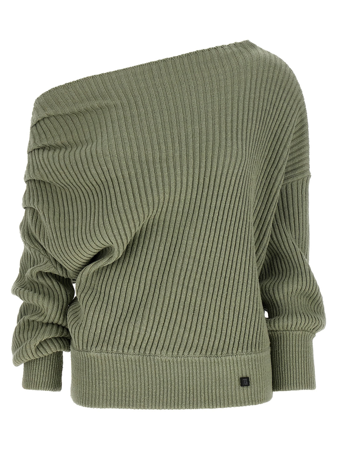 Balmain Draped Sweater Sweaters and Cardigans - Green | 4ca09596029e1ec7905f9ea659ef00e87c17eaf5