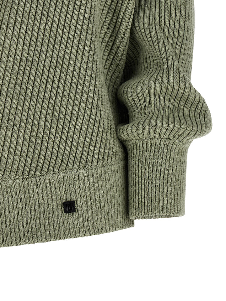 Balmain Draped Sweater Sweaters and Cardigans - Green | db3346bb72c9e331c3637631ebe32a8e6bc435e6
