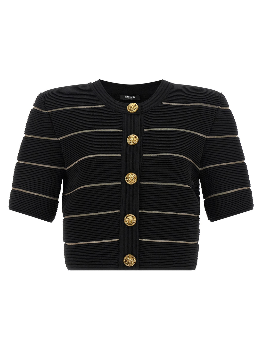 Balmain Cropped Cardigan Sweaters and Cardigans - Black | 07c4c9c6469c9230835113205c2c3fd3e926d5ca