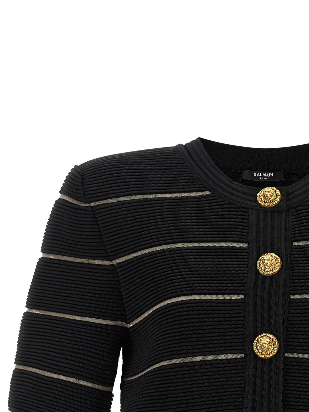 Balmain Cropped Cardigan Sweaters and Cardigans - Black | 0fa73326ebabb3d3aa7480b822b9ad08e9f902d7