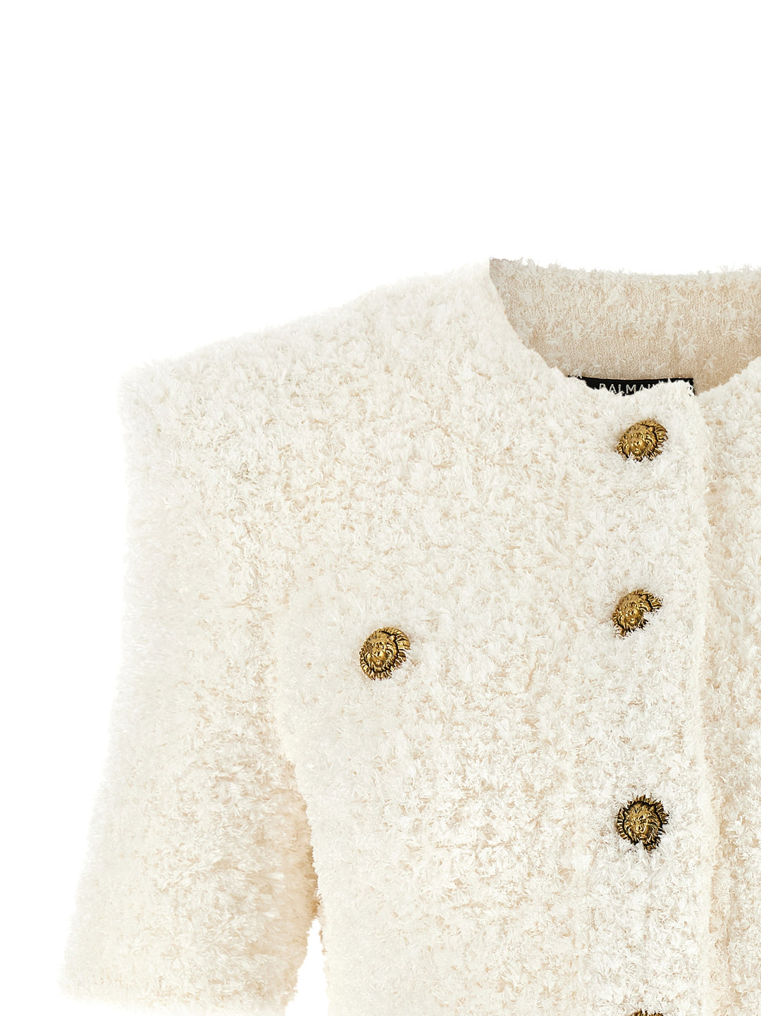 Balmain Cardigan Tweed Plumetis Sweaters and Cardigans - White | 844662ca3fec35f590e760f136856b29854b80a0