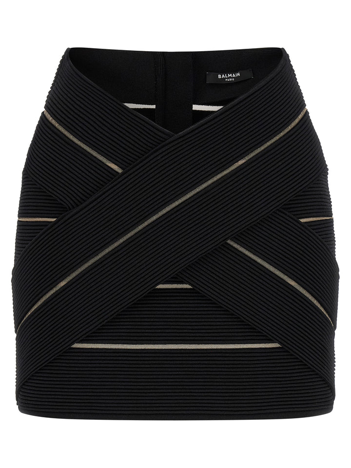 Balmain V-Shaped Waist Skirt Skirts - Black | 8f1e09825a42720bd15627c64e633af4d353fe5b