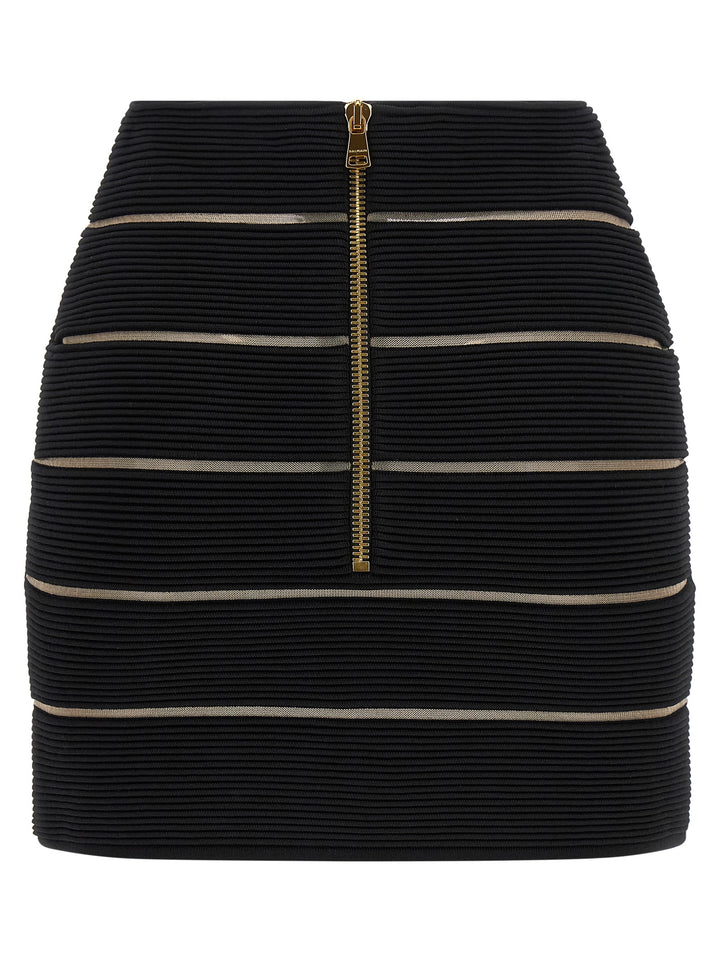 Balmain V-Shaped Waist Skirt Skirts - Black | ffab8589d2f868989c73b296011e56956992364b
