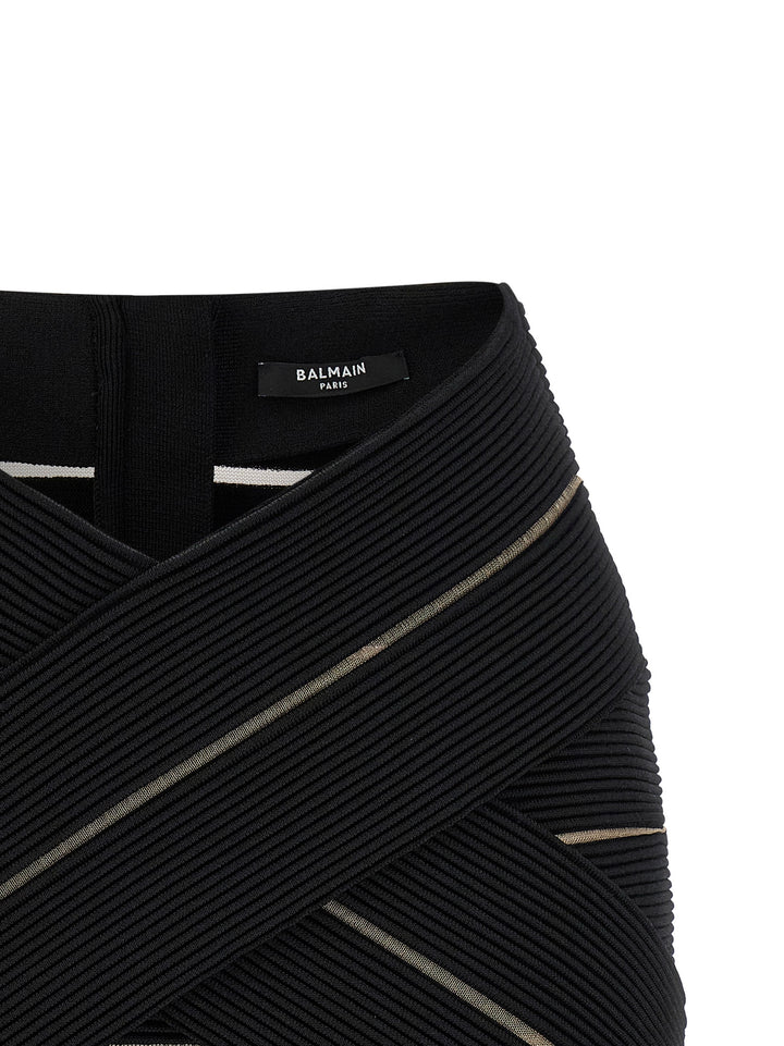 Balmain V-Shaped Waist Skirt Skirts - Black | 9c77d398ee7436a747f72906a2fe3cd7c438b052