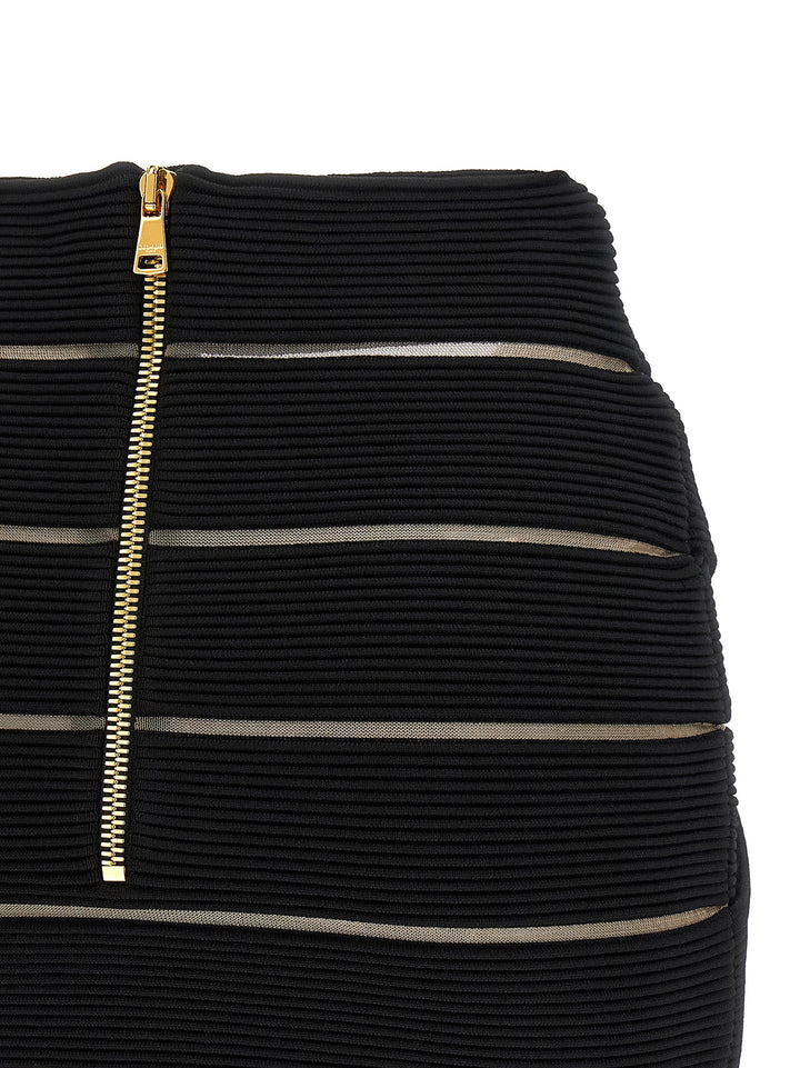 Balmain V-Shaped Waist Skirt Skirts - Black | ffa7c98b768e670332f3d85c1df4ba7b19e957fe