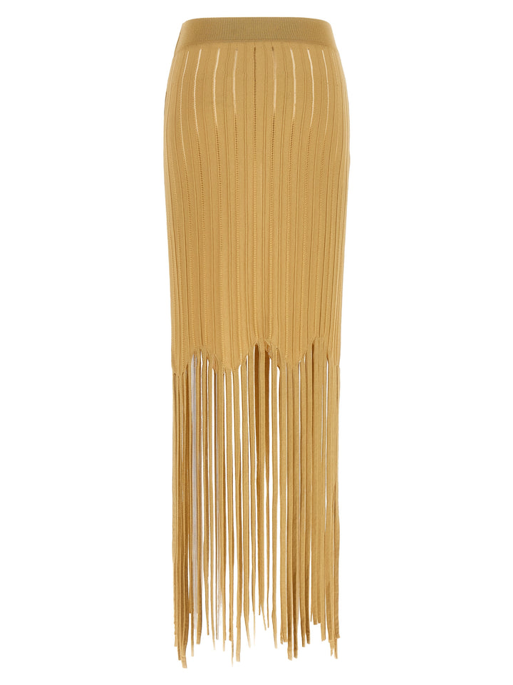 Balmain Fringed Skirt Skirts - Beige | b73abfb5cca7f91dbfd46c4d8b2b1eb5ac4fc389