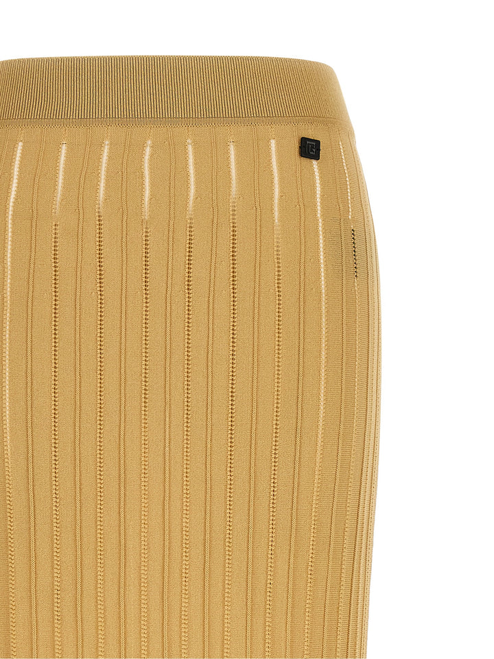 Balmain Fringed Skirt Skirts - Beige | 58c21d6ce2ca6bf4bab82958e8fce740f19bc93d