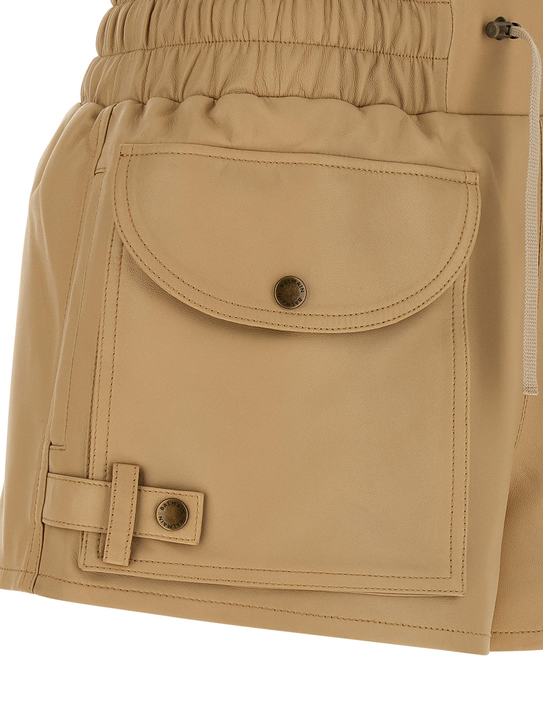 Balmain Short Cargo Bermuda and Short - Beige | bc153e68620eab28992d65480ae72006880752e5