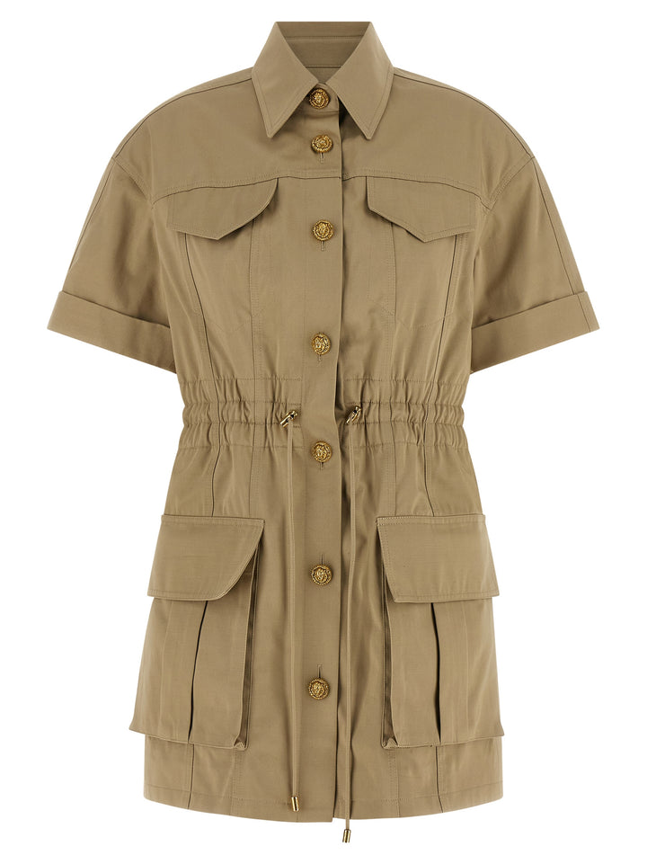 Balmain Saharan Dress Dresses - Green | 4657a895f9991633562f220e9af3e151bdd9449f
