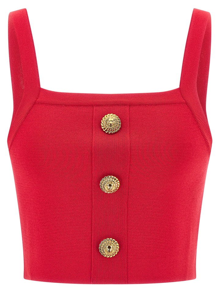 Balmain Top 3 Buttons Tops - Fuchsia | eff19140ce17b785e09df7edb8f6af9075d0494f