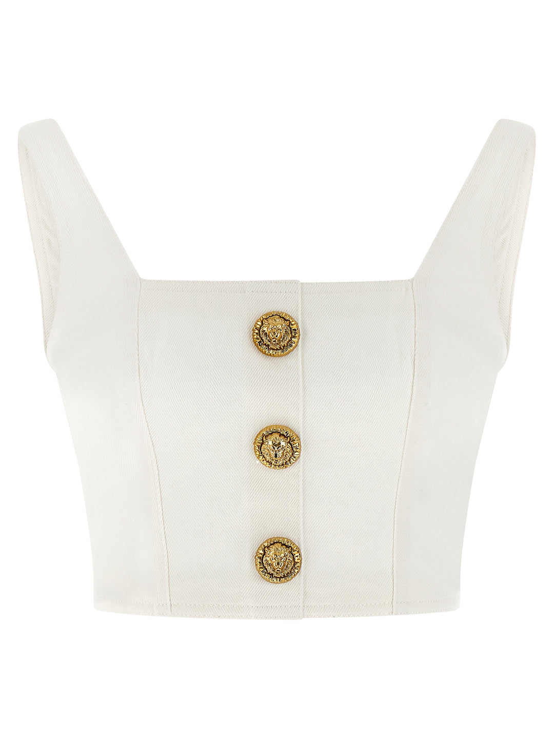 Balmain Button Top Tops - White | 6c0400e1bcfd935a21e953b020312da21f8361ae