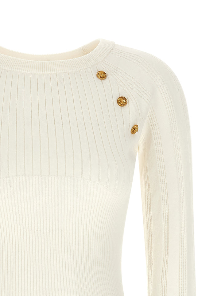 Balmain 3 Buttons Sweater Sweaters and Cardigans - White | 0bbb40f6252c5c913ef348b0ecd70f6a5269aee2