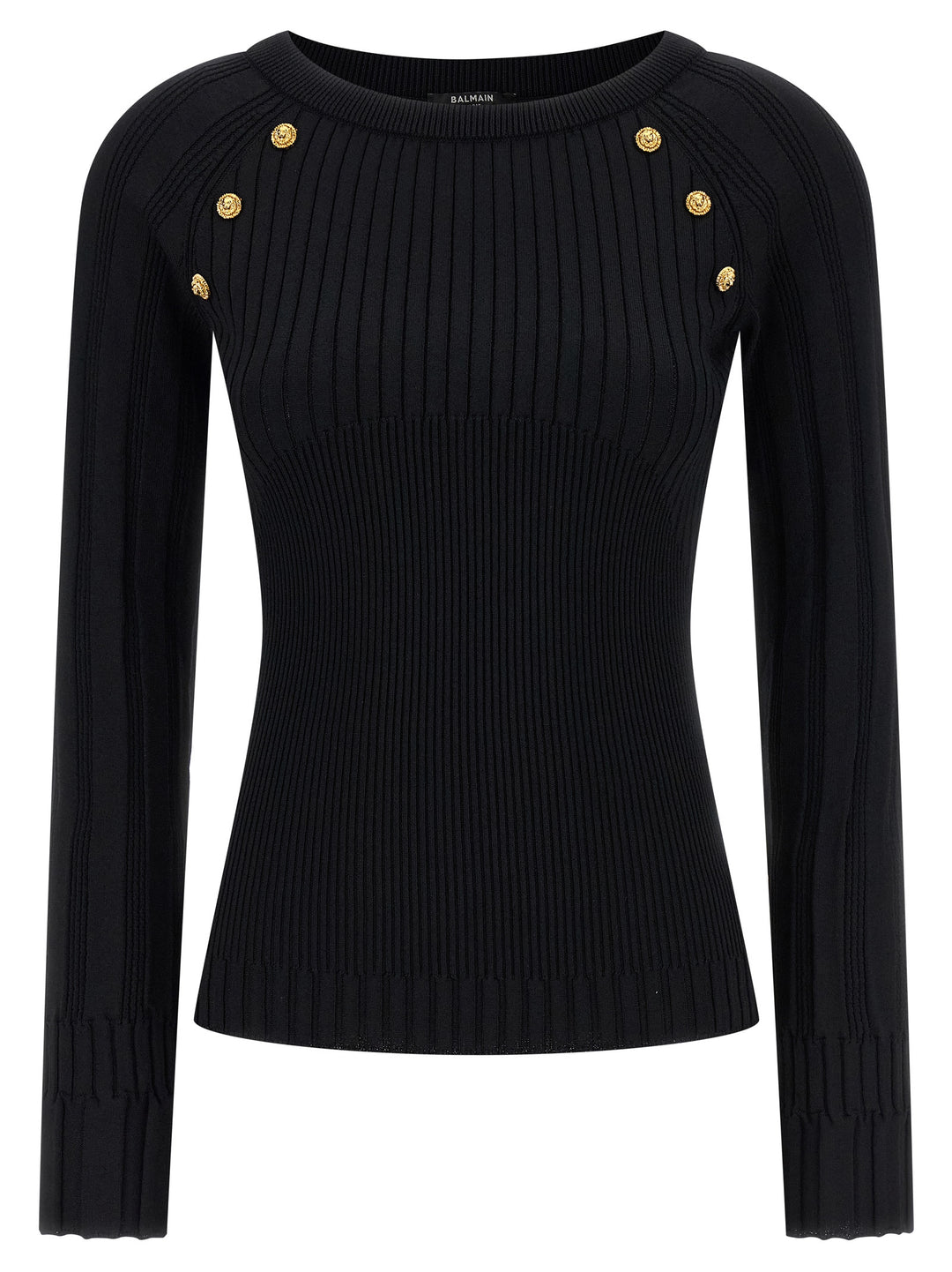 Balmain 3 Buttons Sweater Sweaters and Cardigans - Black | 2ee768246591ae71366a5e5e9169a6307b859ae6