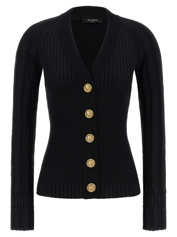 Balmain Button Cardigan Sweaters and Cardigans - Black | d8e6997995c3872dd6043cfa30f784c8565a2910
