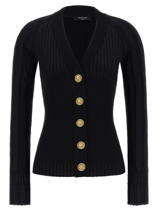 Button Cardigan Sweaters And Cardigans Black
