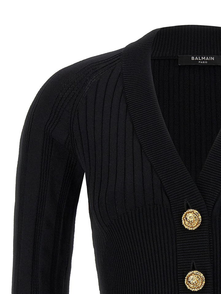 Balmain Button Cardigan Sweaters and Cardigans - Black | ec8a7140fd78bc416c2647ea5288942593a9c8ab
