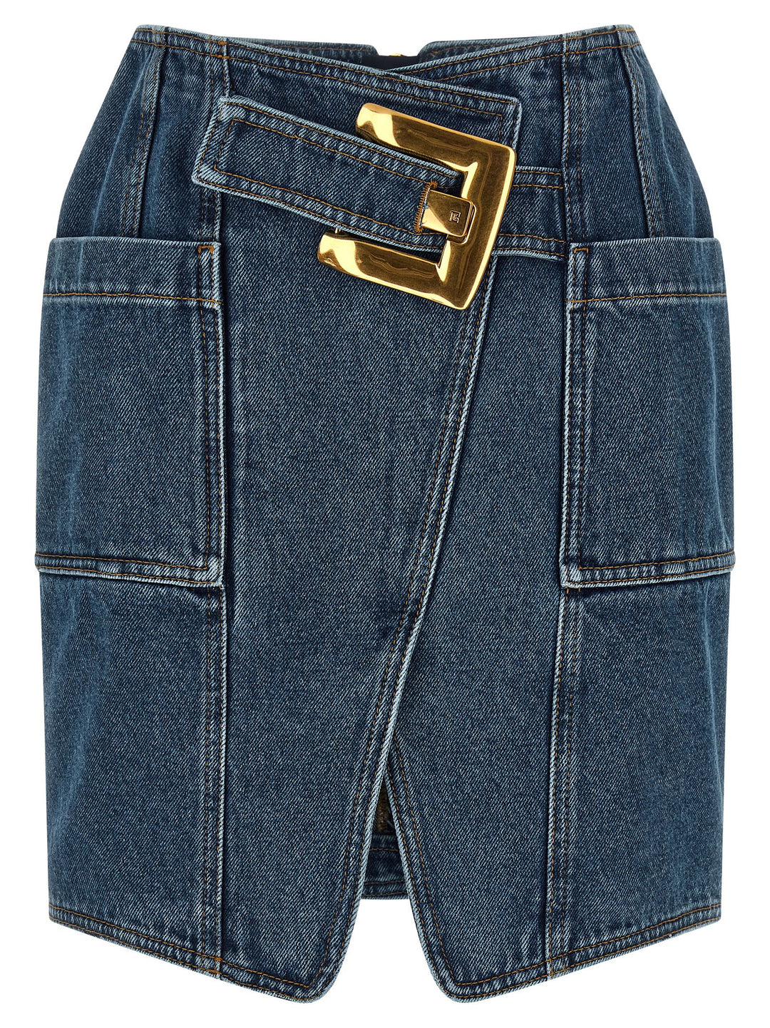 Balmain Belted Skirts - Blue | 5125f7255b43d6767d54dae5b56750da61b58cfb