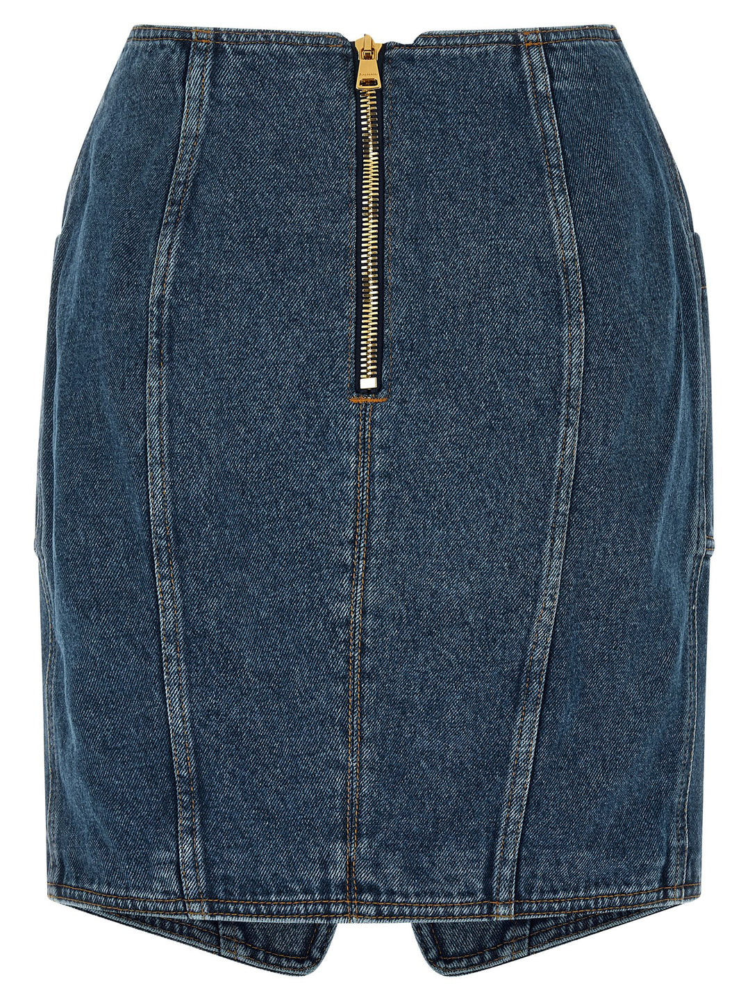 Balmain Belted Skirts - Blue | 7781eeffb6ae88fec8cd4f61364829c5e55925d8