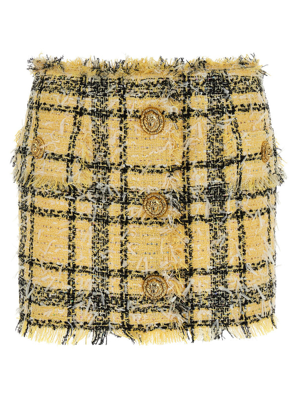 Lurex Tweed Skirt Multicolor