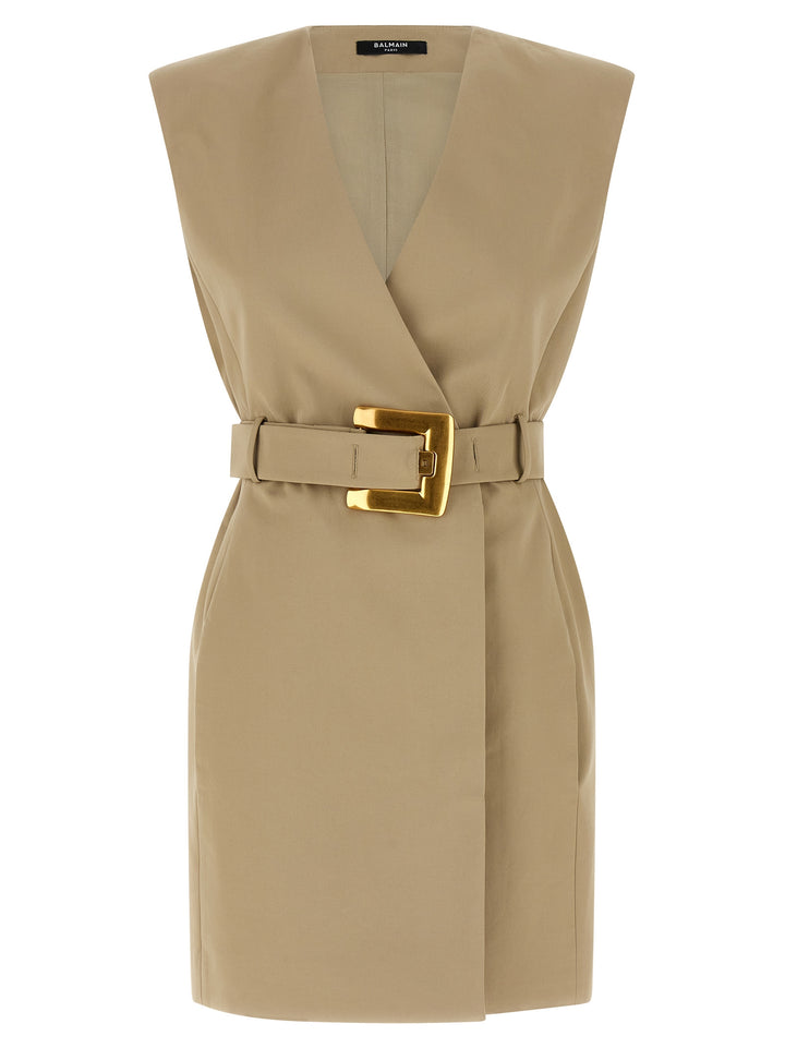 Balmain Anthem Dresses - Beige | 7ae8d80fa0d71a839acc721dabc483bc25970712