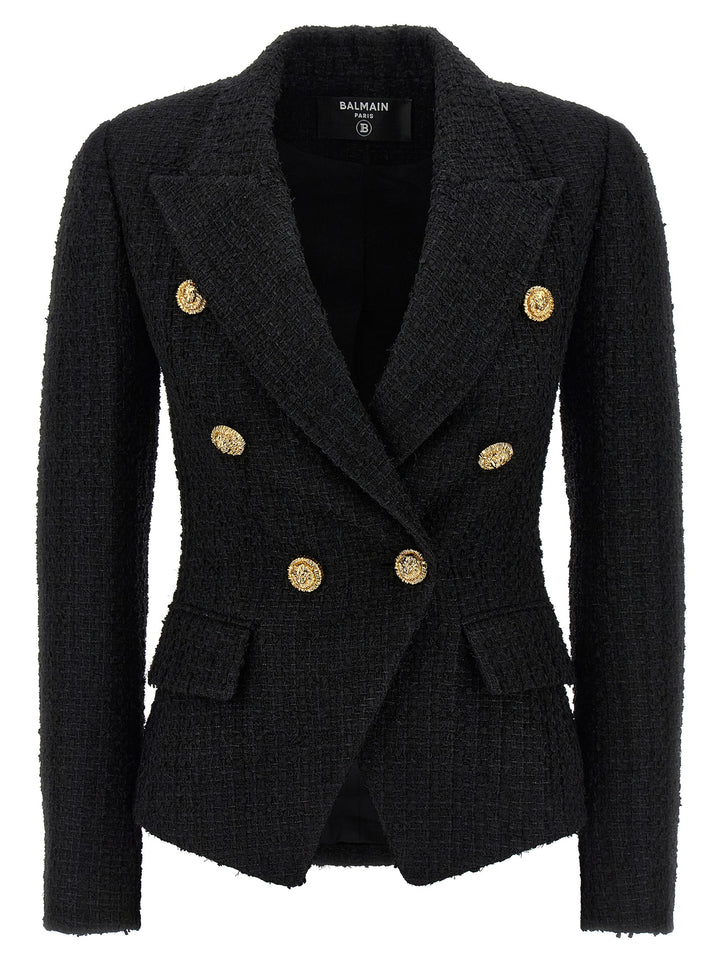 Balmain Tweed Blazer BlazerS - Black | bf9dbfc4d355e6650469c9ac8c27d8adc950ec33