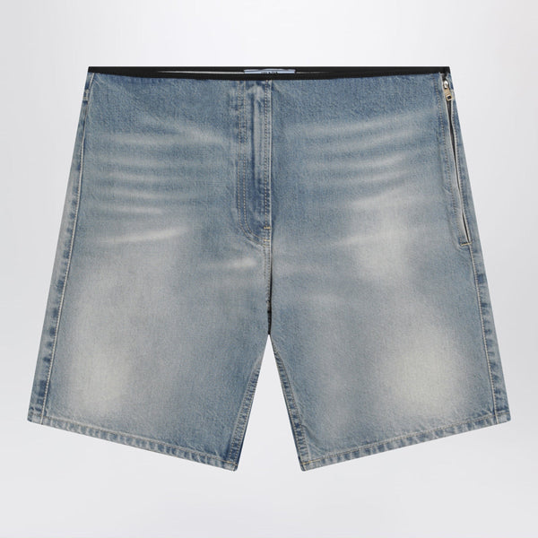 Blue Shorts With A Washed Effect