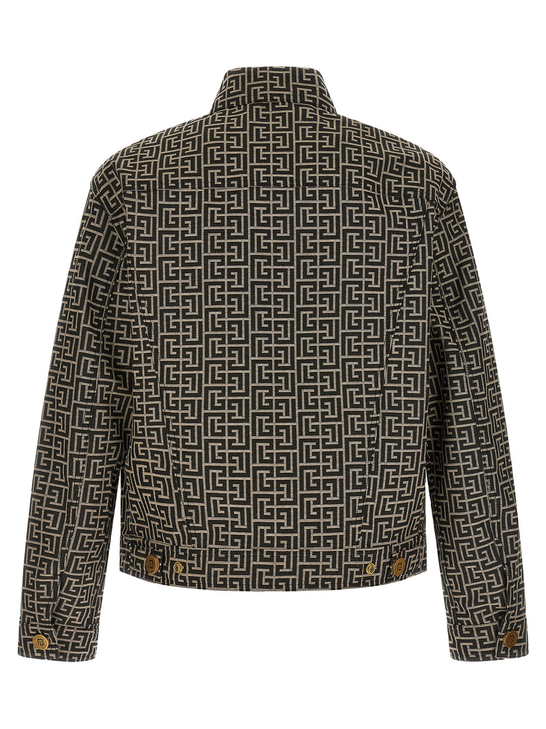 Balmain Jacquard Monogram Jacket Puffer Jackets - Black | 4304f1d516e53711804ff217c088681a3b83c371