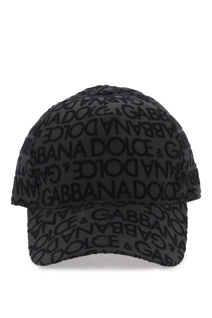 Cappello Baseball Con Logo Lettering Floccato