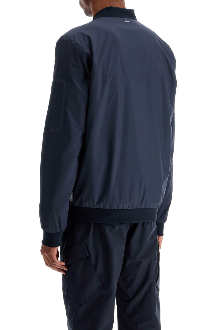 Bomber In Poliestere Blu Scuro Con Gore Windstopper Impermeabile